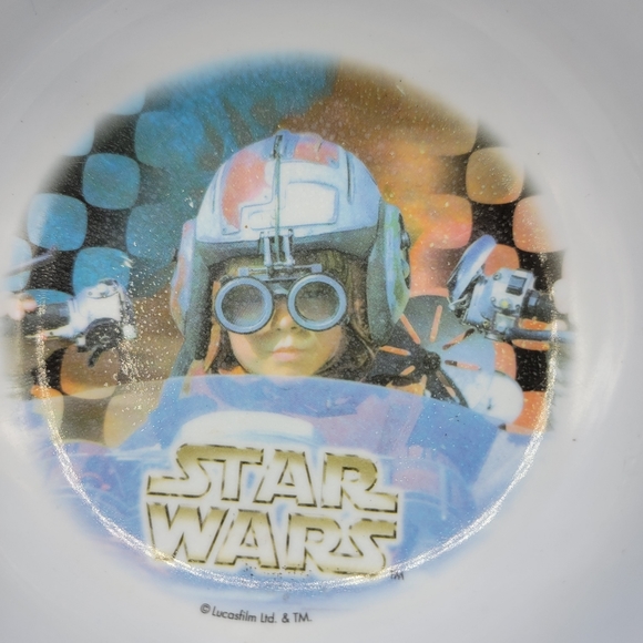 Vintage Star Wars Bowl Plastic Anakin Skywalker Zak Designs Kids Bowl Pod Racing - Picture 3 of 6